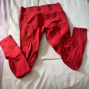 Red aero alphalete leggings
